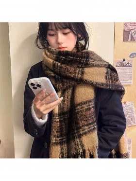 English Style Plaid Fashion Blanket Scarf